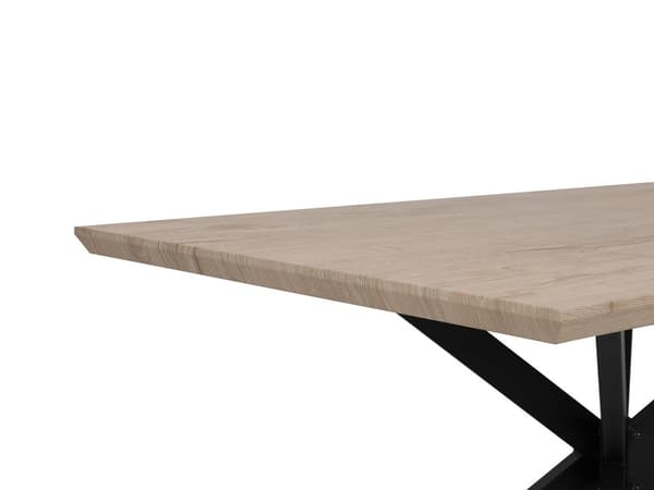 Ruokapöytä vaalea puu MDF-levy metalli 140 x 80 x 75 cm neljälle suorakulmainen industriaalinen tyyli