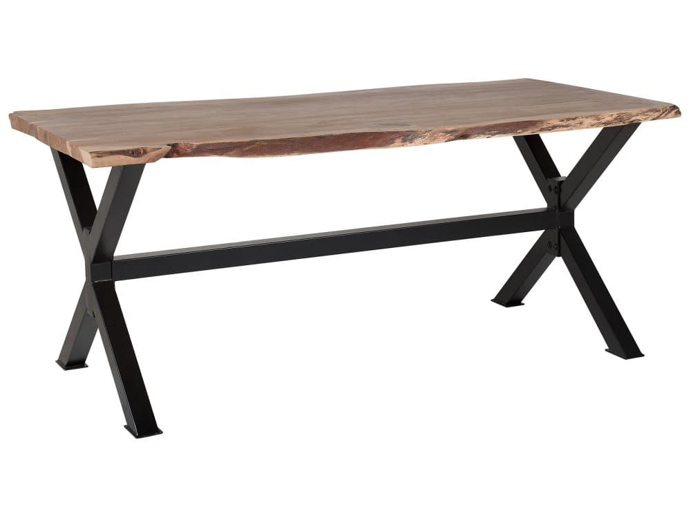 Matbord 200 x 95 cm trä/svart VALBO