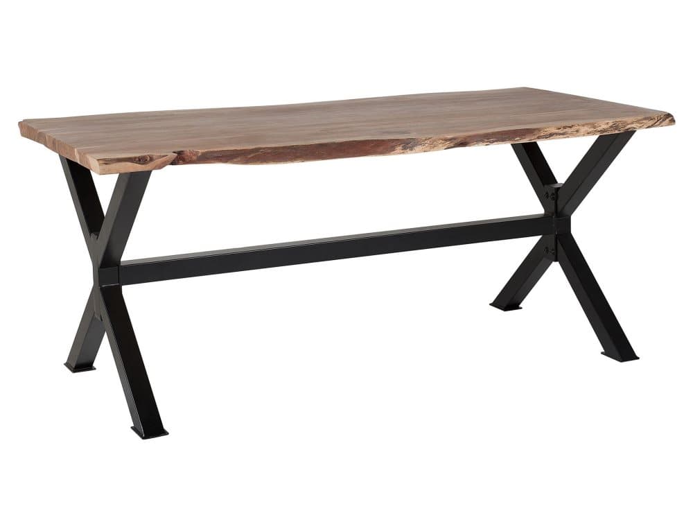 Matbord 180 x 95 cm trä/svart VALBO