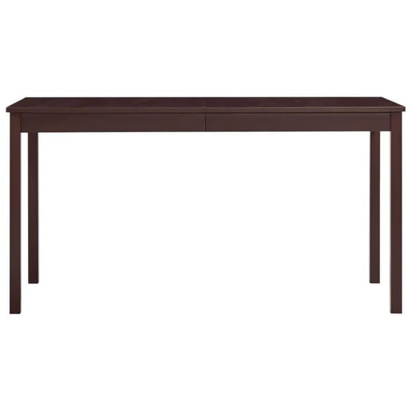 vidaXL Spisebord mørkebrun 140x70x73 cm furu
