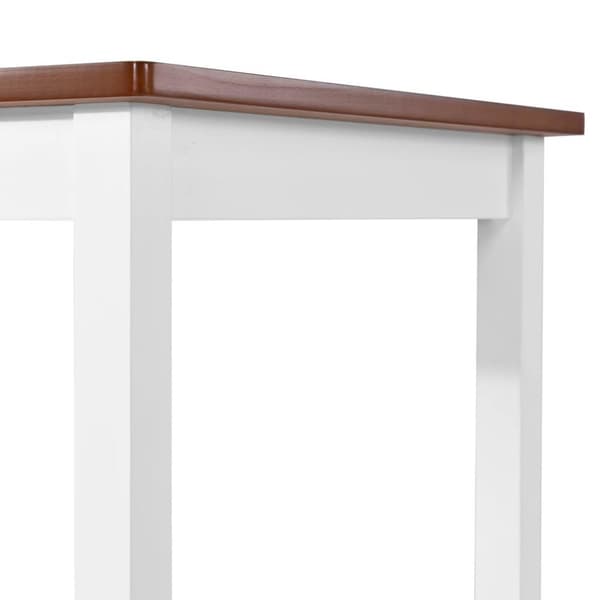 vidaXL Barbord massivt trä 108x60x91 cm