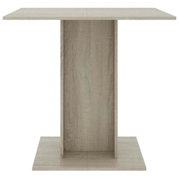 vidaXL spisebord 80 x 80 x 75 cm spånplade sonoma-eg