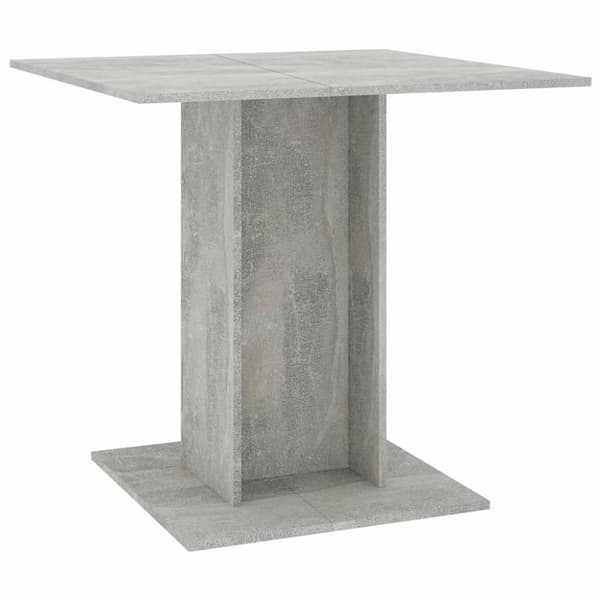 vidaXL Ruokapöytä betoninharmaa 80x80x75 cm lastulevy
