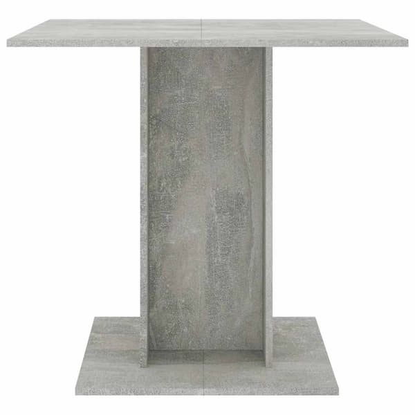 vidaXL Ruokapöytä betoninharmaa 80x80x75 cm lastulevy