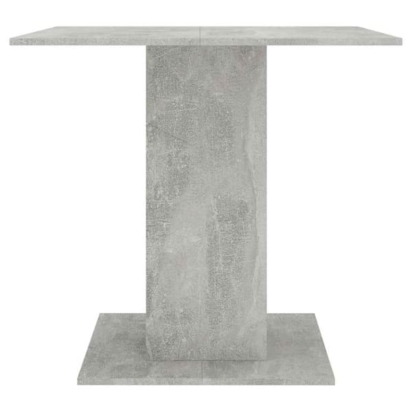 vidaXL Ruokapöytä betoninharmaa 80x80x75 cm lastulevy