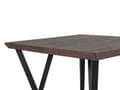 Miniatyrbillede 5 af 7: Middagsbord Mørk Træ Sort Metal 70 x 70 cm 4 Personers Køkken Møbel Firkantede Sildeben Lille Spisebord Moderne Stue Indretning Tilbehør