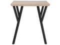Miniatyrbillede 4 af 7: Middagsbord Lyst Træ Sort Metal 70 x 70 cm 4 Personers Køkken Møbel Firkantede Sildeben Lille Spisebord Moderne Stue Indretning Tilbehør