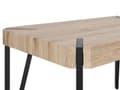 Miniatyrbillede 6 af 8: Spisebord Lyst Træ Sort Metalben 130 x 90 cm 4 Personers Rektangulær Stor Plankebord Industriel Moderne Spisestue Køkken Indretning Design