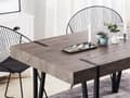Miniatyrbillede 4 af 8: Spisebord Mørkt MDF Træ og Sort Pulverlakeret metalben 150 x 90 cm Rektangulært Moderne look Industriel Inspireret Køkken Indretning