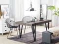Miniatyrbillede 2 af 8: Spisebord Mørkt MDF Træ og Sort Pulverlakeret metalben 150 x 90 cm Rektangulært Moderne look Industriel Inspireret Køkken Indretning