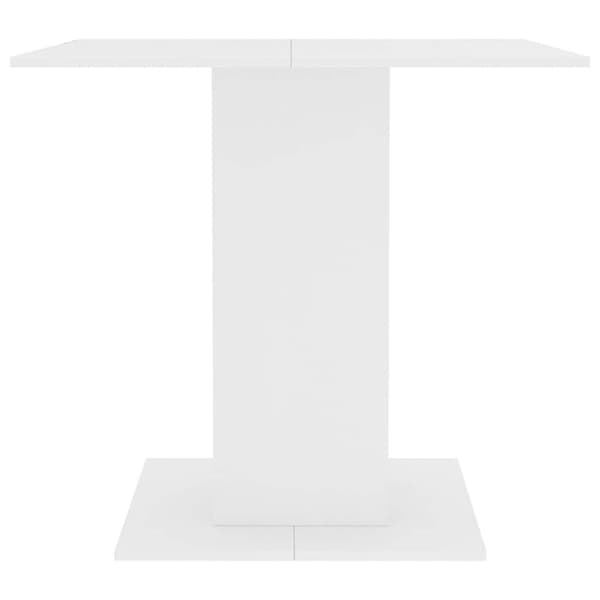 vidaXL Spisebord hvit 80x80x75 cm sponplate