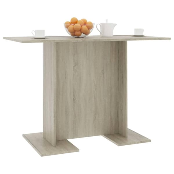 vidaXL Spisebord sonoma eik 110x60x75 cm sponplate