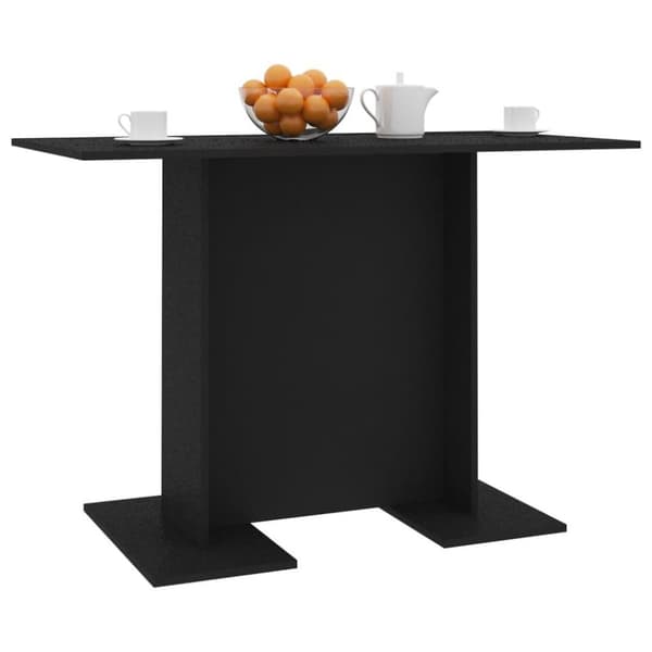 vidaXL Ruokapöytä musta 110x60x75 cm lastulevy