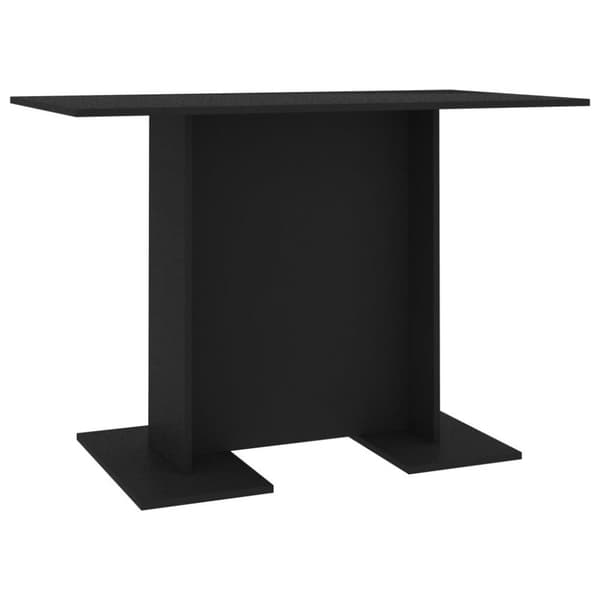 vidaXL Ruokapöytä musta 110x60x75 cm lastulevy