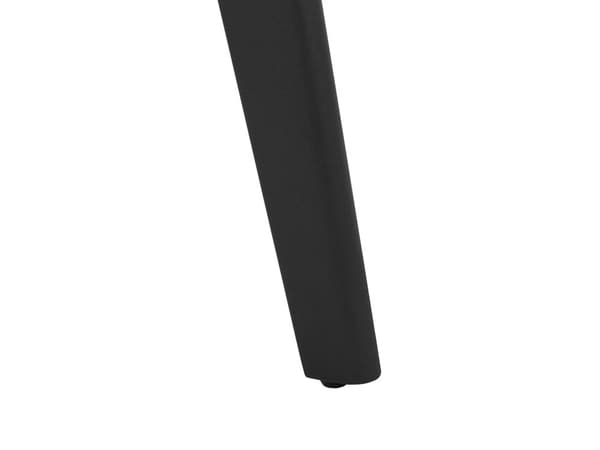 Ruokapöytä valkoinen MDF-levy musta metalli ⌀ 110 x 75 cm neljälle marmorikuvio pyöreä glamour tyyli