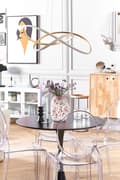 Miniatyrbillede 5 af 8: Rundt Sort Bistrobord 90 cm til Køkkenalrum til 4 Personer Industriel Moderne Stil