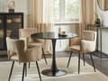 Miniatyrbillede 2 af 8: Rundt Sort Bistrobord 90 cm til Køkkenalrum til 4 Personer Industriel Moderne Stil