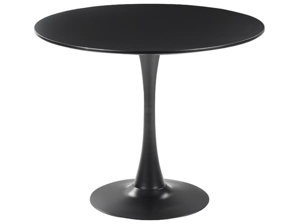 Rundt Sort Bistrobord 90 cm til Køkkenalrum til 4 Personer Industriel Moderne Stil