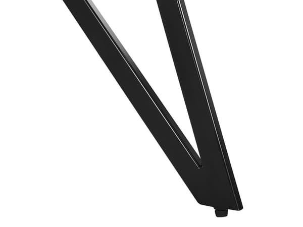 Ruokapöytä harmaa MDF-levy musta metalli 160 x 90 x 76 cm kuudelle betonikuvio industriaalinen tyyli