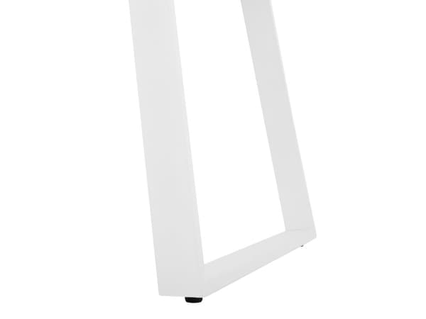 Ruokapöytä valkoinen MDF-levy metalli 160/200 x 90 x 75 cm kuudelle jatkettava moderni skandinaavinen tyyli
