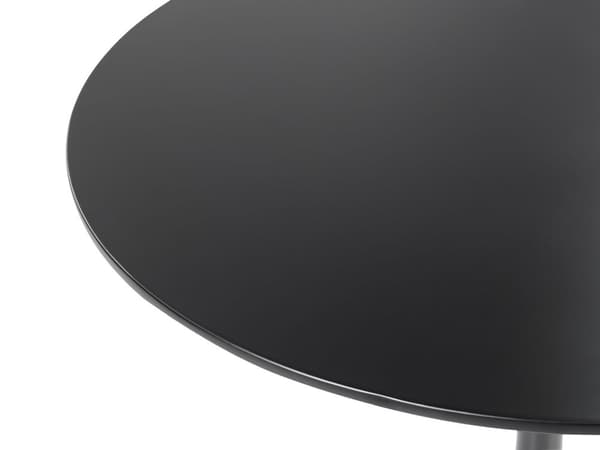 Runt Matbord Svart 90 cm Metallbas 4-sits Kök