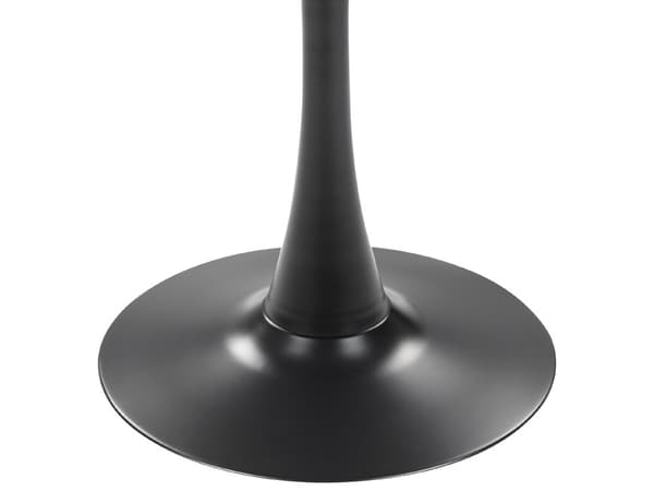Runt Matbord Svart 90 cm Metallbas 4-sits Kök