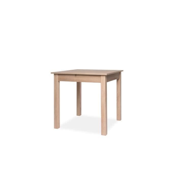 COBURG Jatkettava ruokapöytä 4-6 henkilölle klassinen tammi sisustus - L 80-120 xl 80 cm