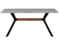 Miniatyrbillede 5 af 8: Grå Betoneffekt Spisebord 160 x 90 cm 6 Personers Metal Moderne Ben