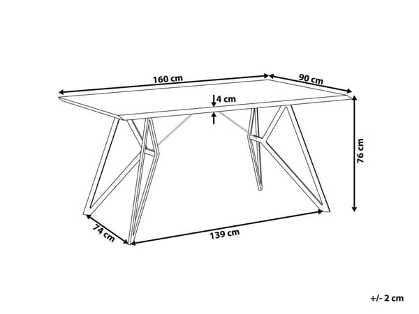 Spisebord Grå med Sort Metalben 160 x 90 cm 6 Personers Moderne Rektangulær Bordplade Beton Look med Sildeben Industriel Køkken Indretning