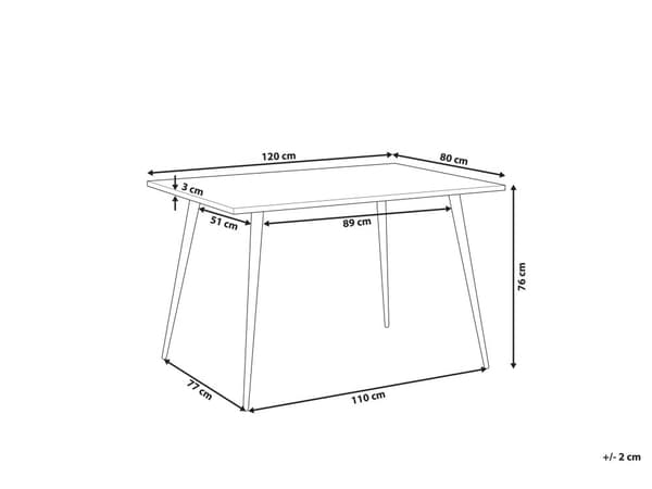 Ruokapöytä harmaa/musta betoniefekti 120 x 80 cm metallijalat 4 hengelle moderni tyyli