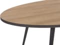 Miniatyrbild 6 av 8: Matbord Mörk Träskiva Svarta Metallben Oval 180 x 90 cm Modern Retro