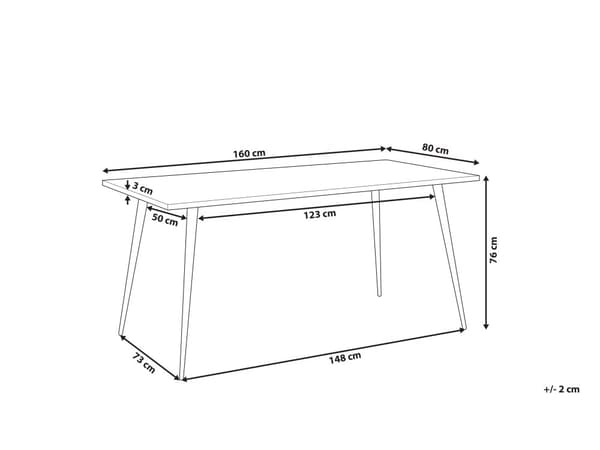 Betoneffekt sort spisebord 160 x 80 cm rektangulære bordplade metalben til 6 personer moderne stil