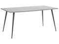 Miniatyrbillede 1 af 8: Betoneffekt sort spisebord 160 x 80 cm rektangulære bordplade metalben til 6 personer moderne stil