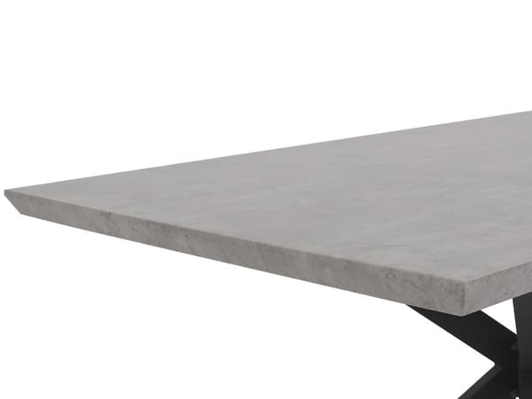Matbord Betong Effekt Träskiva Svarta Metallben 140 x 80 cm 6-sits Rektangulär Industriell