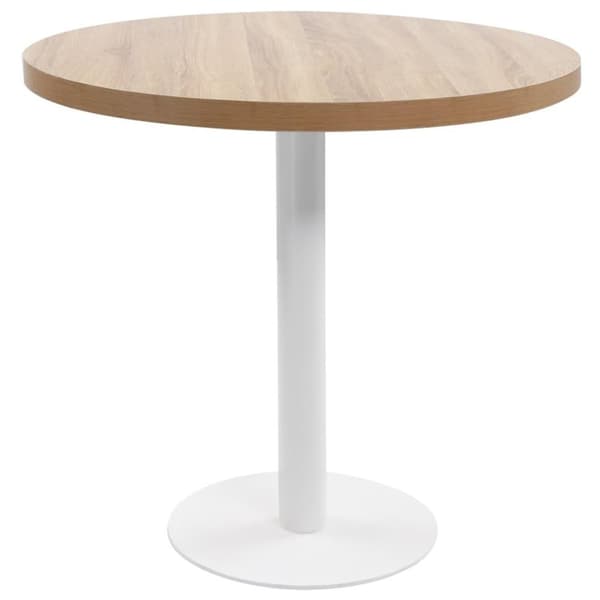 vidaXL Bistropöytä vaaleanruskea 80 cm MDF