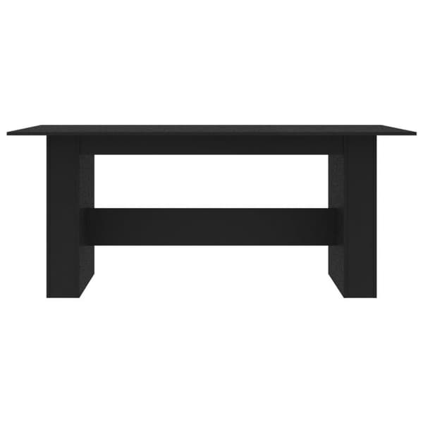 vidaXL Spisebord svart 180x90x76 cm sponplate