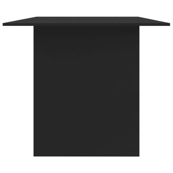 vidaXL Spisebord svart 180x90x76 cm sponplate