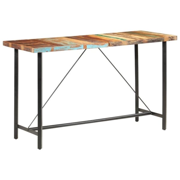 vidaXL Barbord 180x70x107 cm massivt återvunnet trä