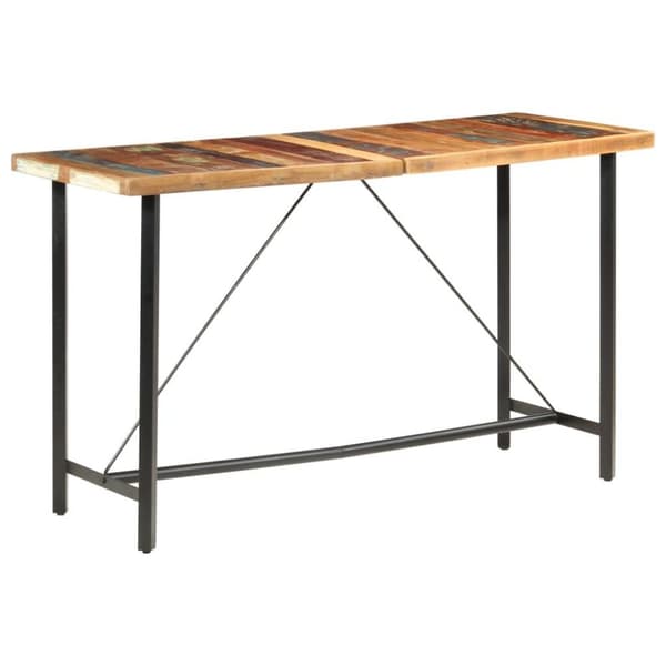 vidaXL Barbord 180x70x107 cm massivt återvunnet trä