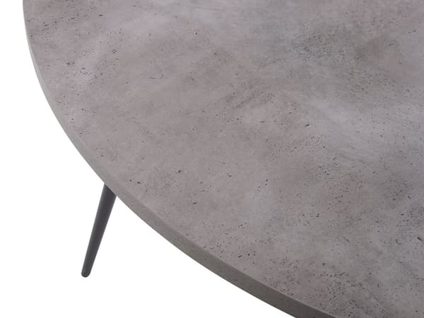 Ruokapöytä harmaa/musta pyöreä ø 120 cm metalli betoniefekti moderni glamour tyyli