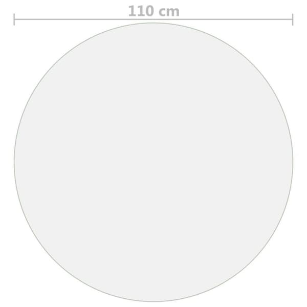 vidaXL Pöytäsuoja läpinäkyvä Ø 110 cm 2 mm PVC