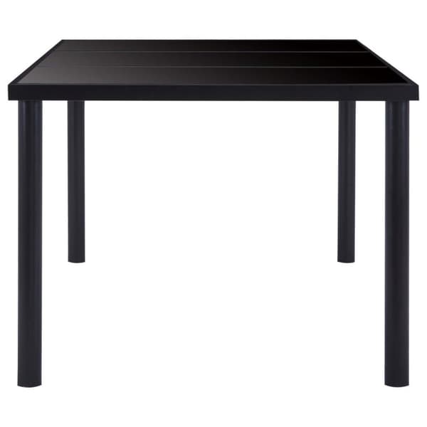 vidaXL Matbord svart 160x80x75 cm härdat glas