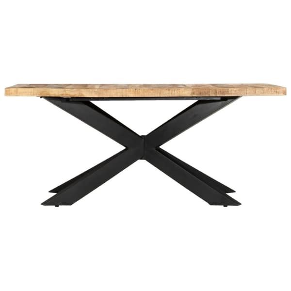 vidaXL Matbord 180x90x76 cm massivt grovt mangoträ