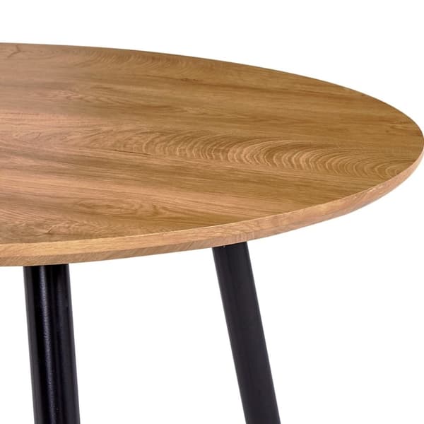 vidaXL Matbord ek och svart 90x73,5 cm MDF