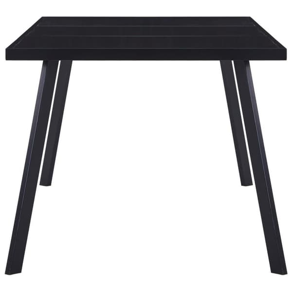 vidaXL Spisebord svart 160x80x75 cm herdet glass