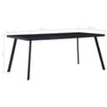 Miniatyrbilde 5 av 6: vidaXL Spisebord svart 160x80x75 cm herdet glass