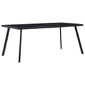 Miniatyrbilde 6 av 6: vidaXL Spisebord svart 160x80x75 cm herdet glass
