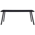 Miniatyrbilde 2 av 6: vidaXL Spisebord svart 160x80x75 cm herdet glass