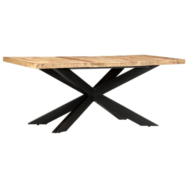 vidaXL spisebord 180 x 90 x 76 cm massivt ru mangotræ