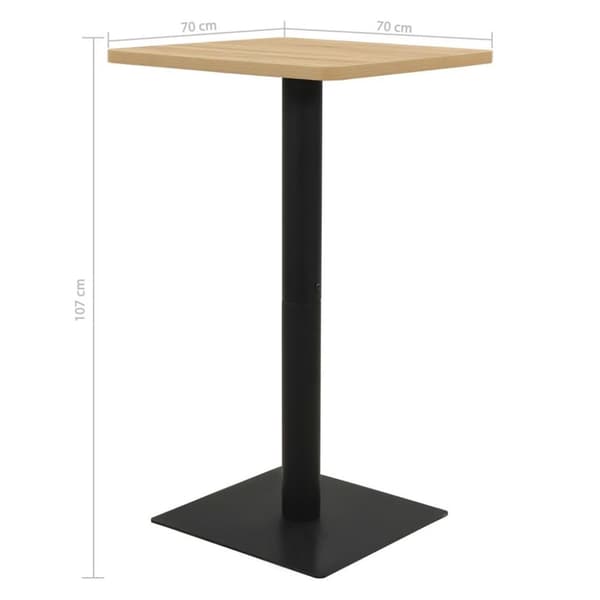 vidaXL Bistrobord eikefarge 70x70x107 cm